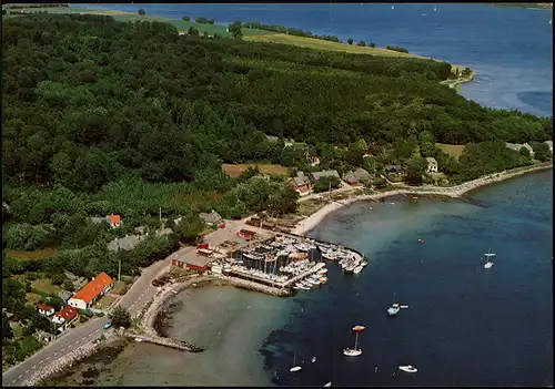 Postcard Dyreborg Fünen Luftbild 1988