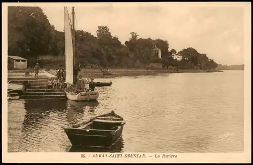 CPA Auray An Alre AURAY-SAINT-GOUSTAN. La Rivière 1928