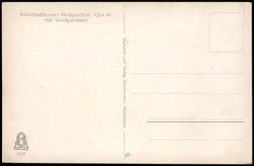 Ansichtskarte Heiligenblut am Großglockner Stadt - Photochromie 1914