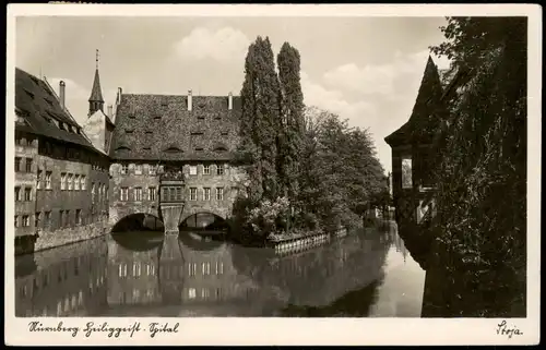 Ansichtskarte Nürnberg Heilig-Geist-Spital, Fotokarte 1938