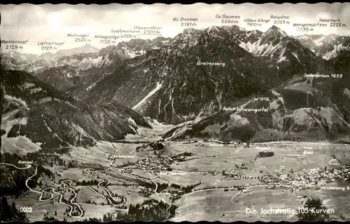 Ansichtskarte Bad Hindelang Jochstraße, Hindelang-Oberjoch 1960