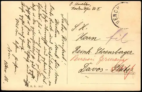 Ansichtskarte München Rathaus, Marienplatz 1918