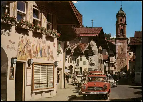 Ansichtskarte Mittenwald Obermarkt 1960