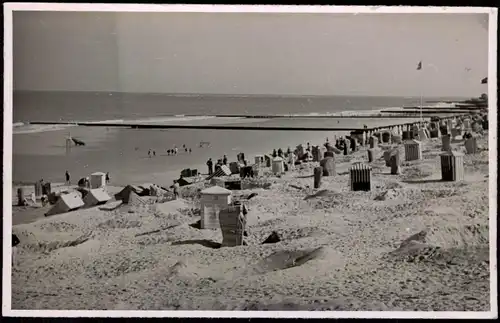 Ansichtskarte Norderney Nordstrand, Fotokarte - Testdruck 1939