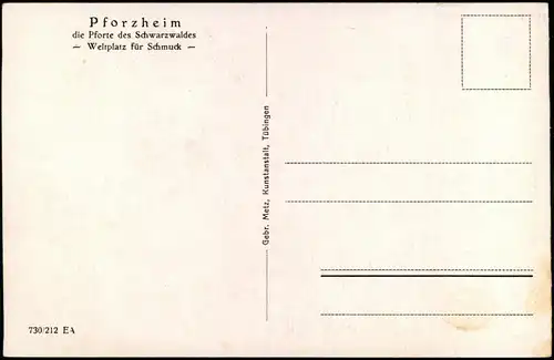 Ansichtskarte Pforzheim Stadtblick 1935