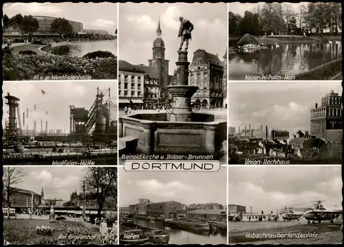 Ansichtskarte Dortmund Am Grafenhof Westfalen-Hütte,Hain, Union Hochhaus 1958