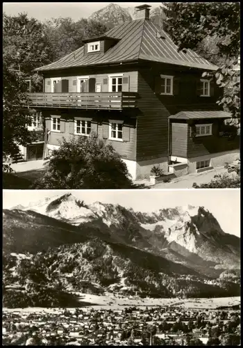 Garmisch-Partenkirchen Panorama-Ansicht und Haus Dr. Kohl Angerstraße 1970