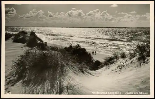 Ansichtskarte Langeoog Dünen am Strand - Stimmungsbild 1940