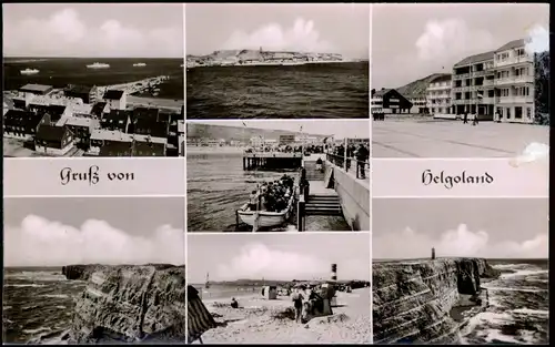 Ansichtskarte Helgoland (Insel) Mehrbild: Stadt- und Umlandansichten 1957