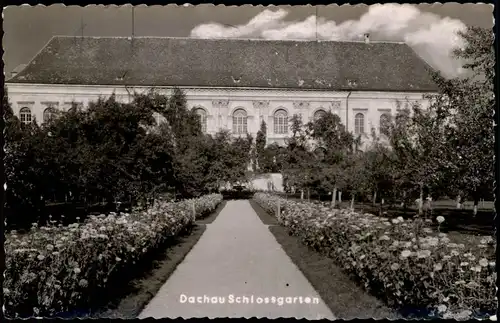 Ansichtskarte Dachau Schloß und Garten 1959