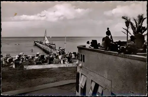 Ansichtskarte Timmendorfer Strand Blick zur Landungsbrücke 1959