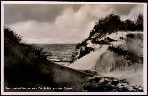 Ansichtskarte Norderney Durchblick aus den Dünen 1934