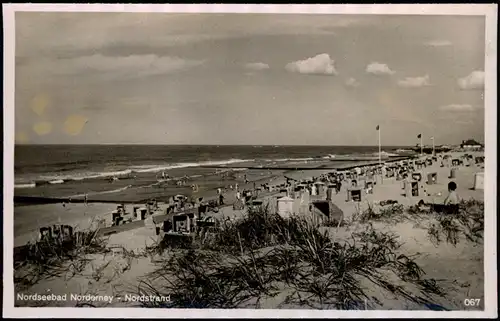 Ansichtskarte Norderney Nordstand Strandleben 1934