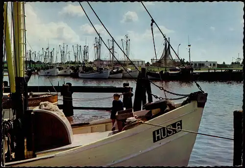 Ansichtskarte Husum Nordsee Fischereihafen 1969