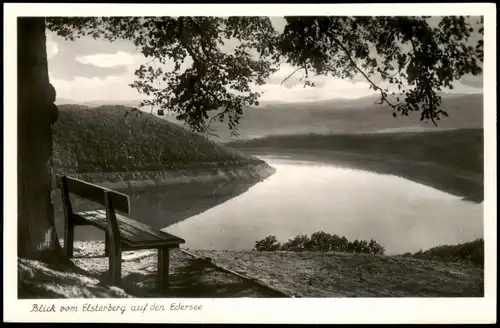 Ansichtskarte Asel-Vöhl Blick vom Elsterberg auf den Edersee 1950
