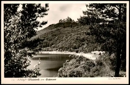Ansichtskarte Waldeck (am Edersee) Schloss Waldeck am Edersee 1955