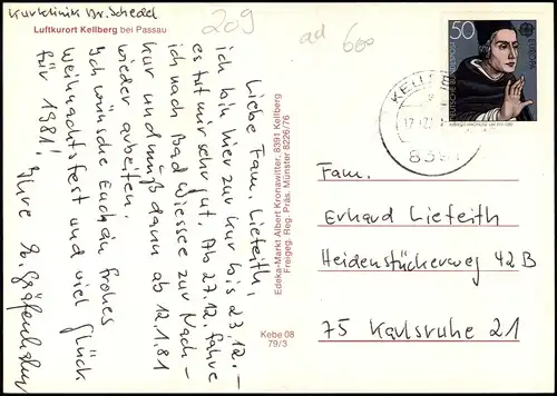 Ansichtskarte Kellberg bei Passau Luftbild 1979