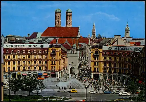 Ansichtskarte München Karlsplatz, belebt 1978