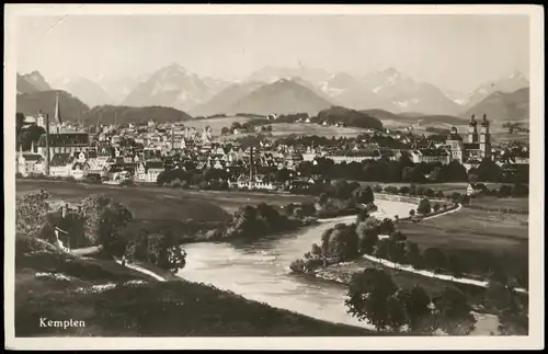 Ansichtskarte Kempten (Allgäu) Fluß, Stadt - Fotokunst 1930