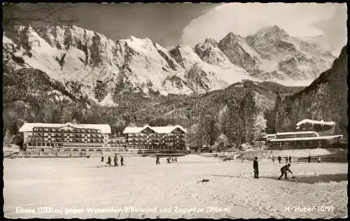 Ansichtskarte Garmisch-Partenkirchen Der zugefrorene Eibsee - Winter 1966
