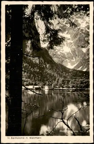 St. Bartholomä-Schönau am Königssee St. Bartholomä am Königssee - Fotokarte 1961