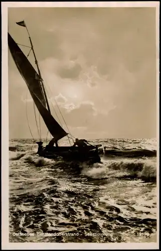 Ansichtskarte Zinnowitz Segelboot 1934