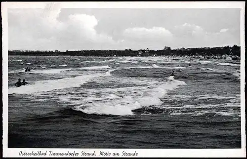 Ansichtskarte Timmendorfer Strand Motiv am Strande - Fotokarte 1953