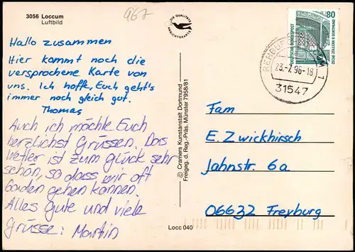 Ansichtskarte Rehburg-Loccum Luftaufnahme Luftbild 1996