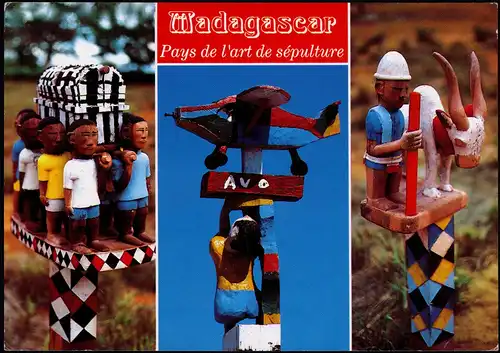 Postcard Madagaskar Typen - Kunst 1978