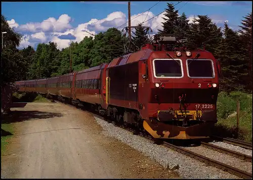 Verkehr/KFZ - Eisenbahn/Zug/Lokomotive NSB EI.17.2225 Trondheim-Stavne 1992