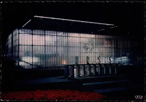 Brüssel Bruxelles Exposition EXPO Pavillon de l'U.R.S.S. Vue nocturne. 1958