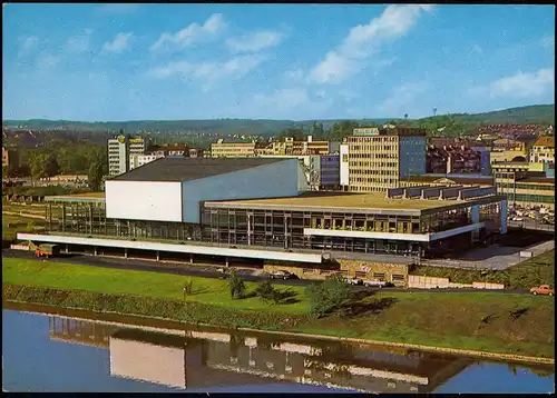 Ansichtskarte Saarbrücken Luftbild Kongreßhalle 1968