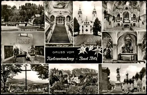 Ansichtskarte Bad Tölz Mehrbildkarte Gruss vom Kalvarienberg 1965