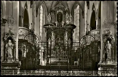 Basilika Mariastein Chor mit Hochaltar Kloster-Kirche Schweiz 1960