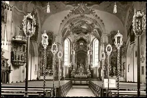 Ansichtskarte Mittenwald Kirche Innenansicht der Pfarrkirche 1960