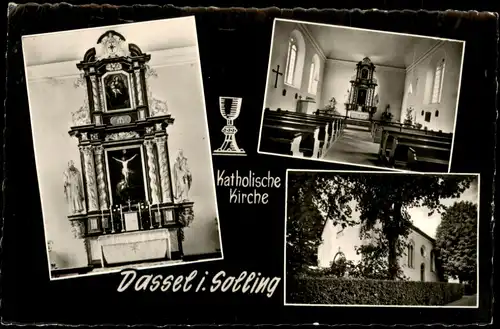Ansichtskarte Dassel Katholische Kirche Dassel im Solling (Mehrbild-AK) 1966