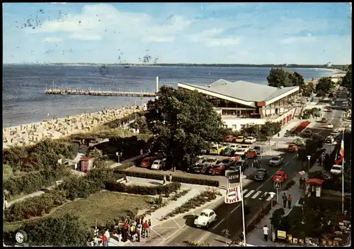 Ansichtskarte Scharbeutz Blick zum Strand und zum Meerwasserwellenbad 1976