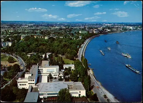 Ansichtskarte Bonn Panorama-Ansicht Bundeshaus & Rhein 1974