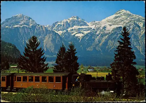 Ansichtskarte  Verkehr/KFZ - Eisenbahn/Zug/Lokomotive in den Alpen 1975