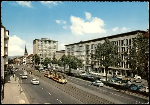 Kassel Cassel Ständeplatz, Auto Tram Verkehr, Mercedes Auto 1971