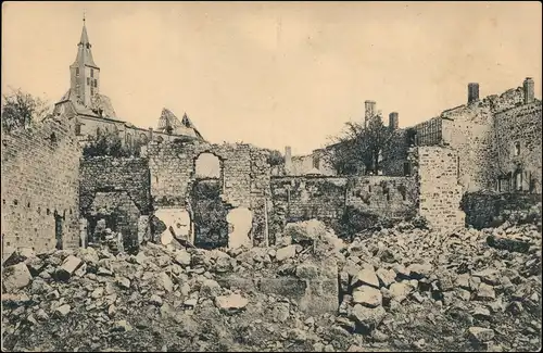 CPA Dannevoux-Montfaucon-d’Argonne zerstörte Stadt 1914