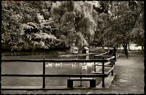 Ansichtskarte Bad Essen Partie am Mühlenteich 1958