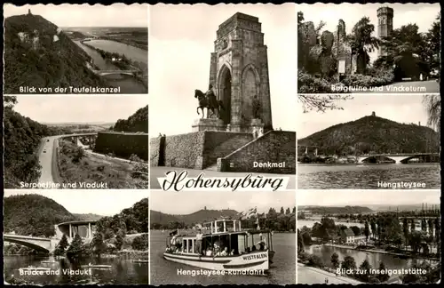 Syburg-Dortmund Hohensyburg Mehrbildkarte mit 8 Umland-Ansichten 1962