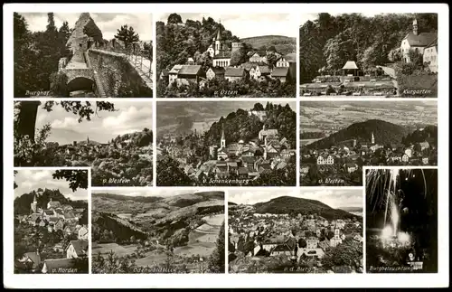 Lindenfels (Bergstraße) Mehrbildkarte der Perle des Odenwald 1956