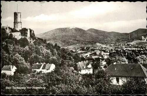 Ansichtskarte Bad Godesberg-Bonn Godesburg und Panorama Gesamtansicht 1959