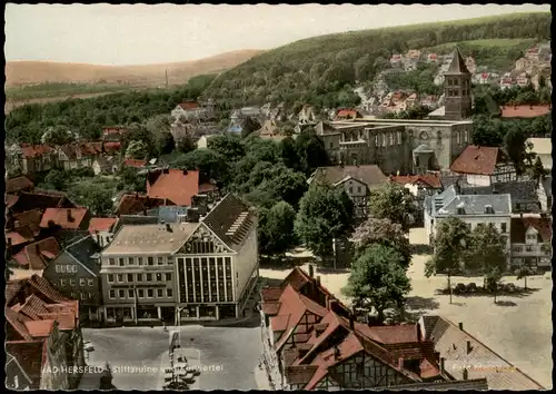 Ansichtskarte Bad Hersfeld Stiftsruine und Kurviertel 1963