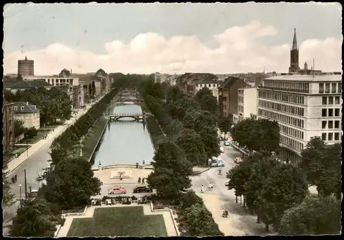 Ansichtskarte Düsseldorf Königsallee - Colorfotokarte 1956