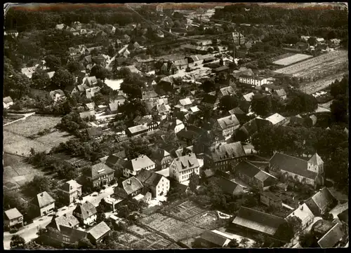 Ansichtskarte Hankensbüttel Luftbild Fliegeraufnahme 1957  gel. Landpoststempel