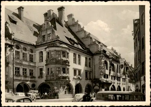 Ansichtskarte München Hofbräuhaus, Straße Verkehr 1957