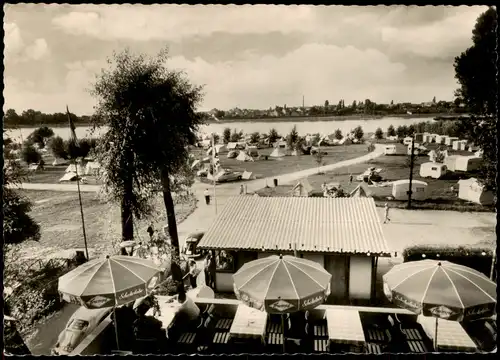 Rodenkirchen-Köln CAMPINGPLATZ Bootshaus Jakob Berger - Fotokarte 1958